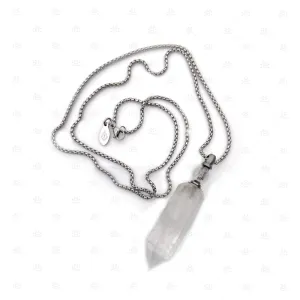 Clear Quartz Gemstone Vial Necklace