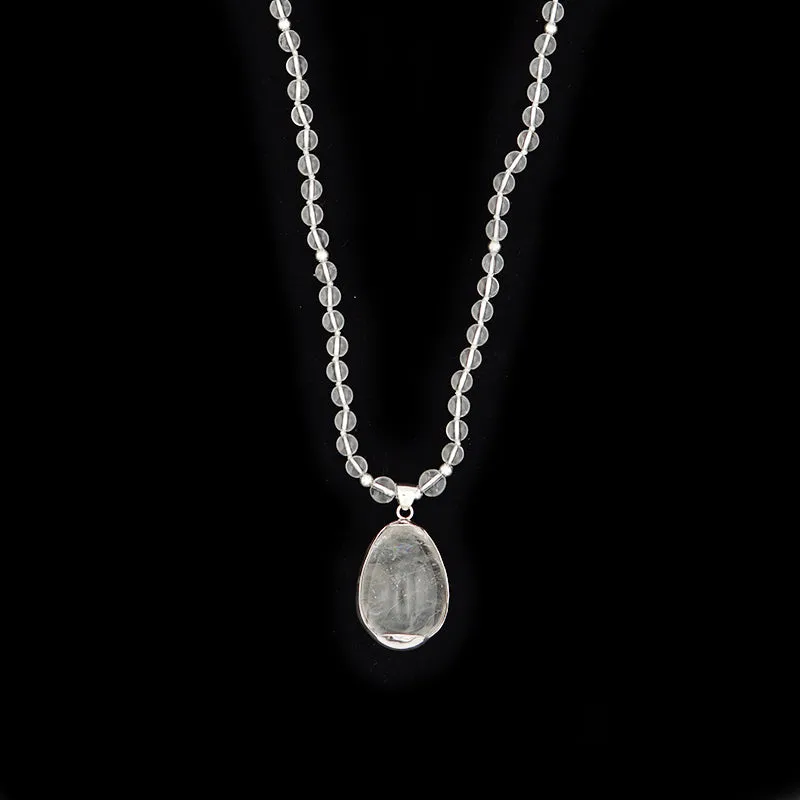 Clear Quartz Pure Crystal Yoni Egg Small Mala - Luxe Collection