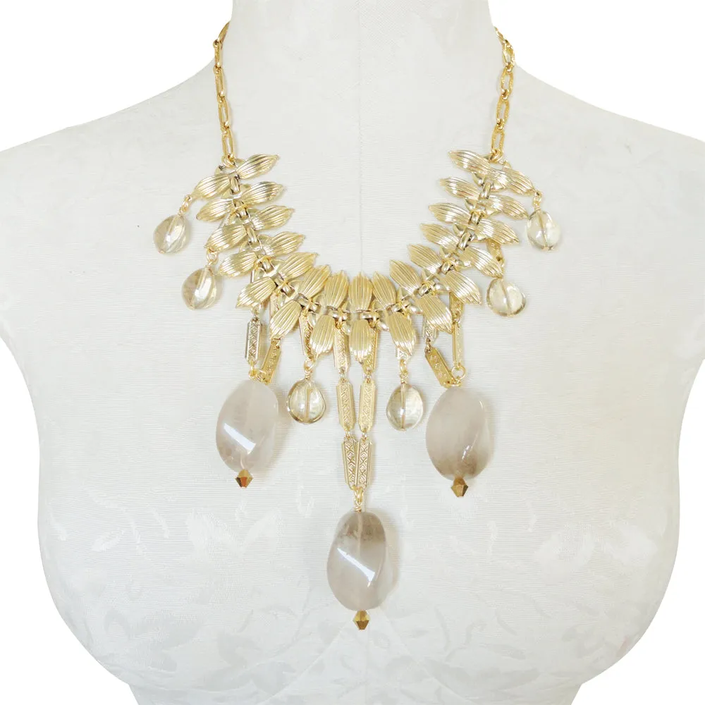 Cloudy quartz necklace