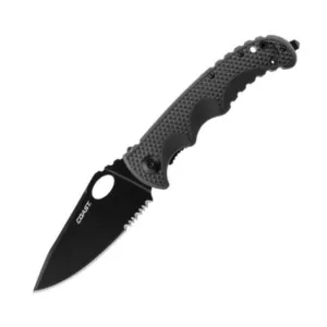 Coast TX395 Knife Tactical Double Lock With Partially Serrated Black Blade CO-K20845