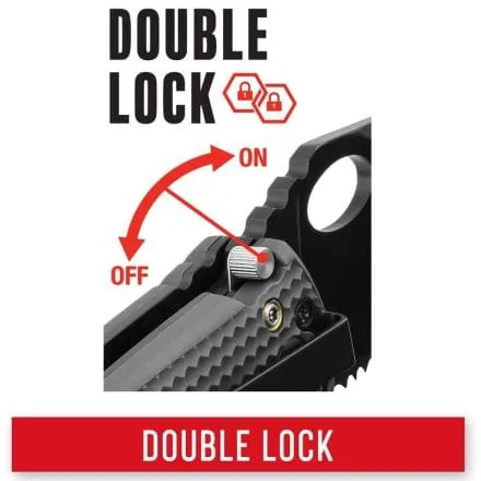 Coast TX395 Knife Tactical Double Lock With Partially Serrated Black Blade CO-K20845