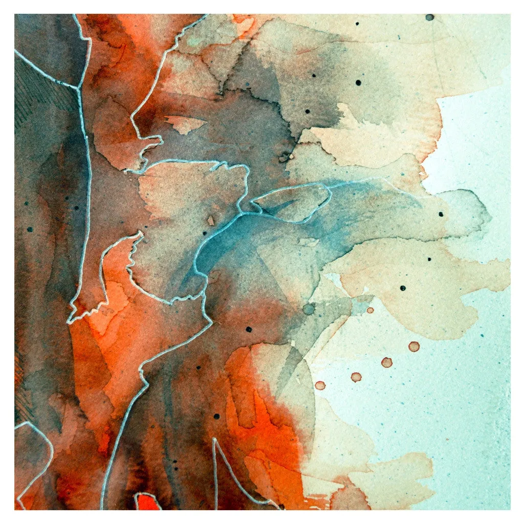 Colorful Digital Watercolor Textures Adhesive Vinyl Sheet