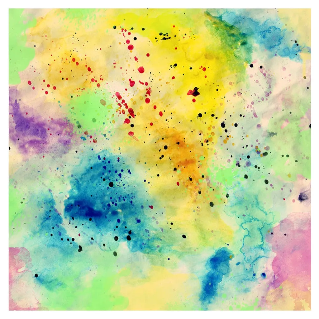 Colorful Digital Watercolor Textures Heat Transfer Vinyl Sheet