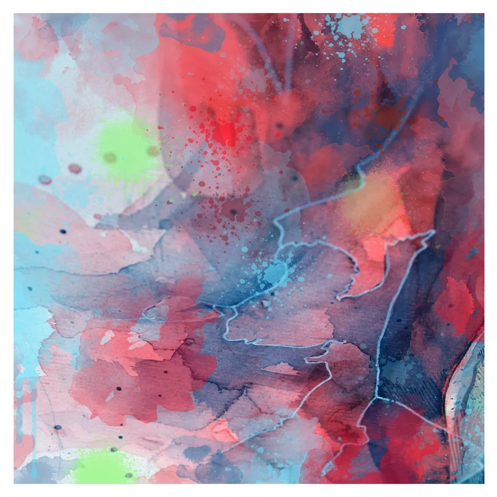 Colorful Digital Watercolor Textures Heat Transfer Vinyl Sheet