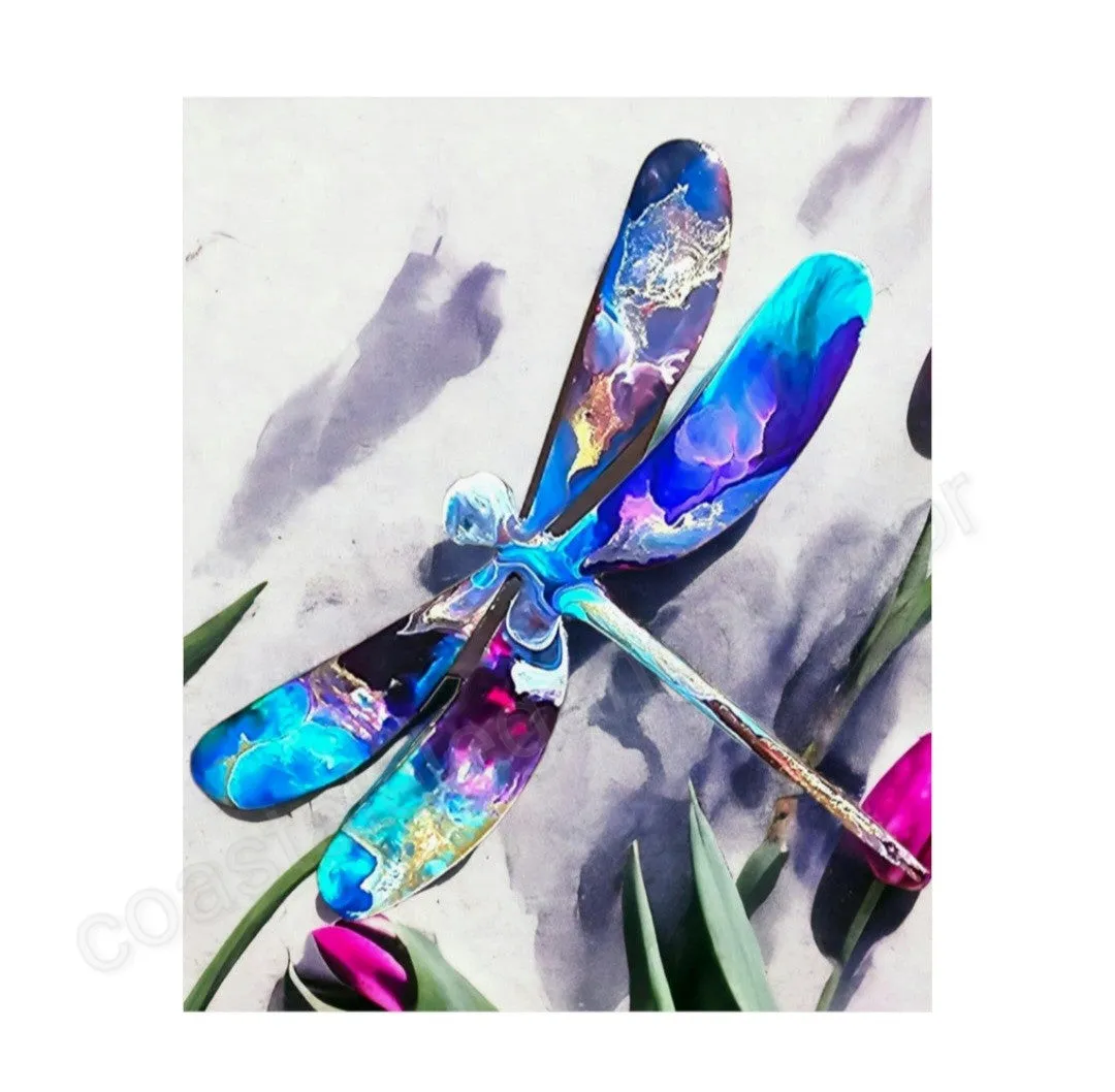 Colorful Dragonfly Museum Grade Poster Print Matte