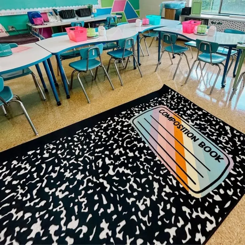 Composition Notebook Classroom Rug