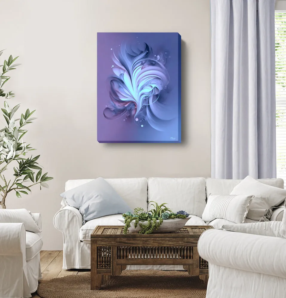 Contemporary Abstract Art Print in Blue Violet with Positive Energy and Symbolism - "Twilight"