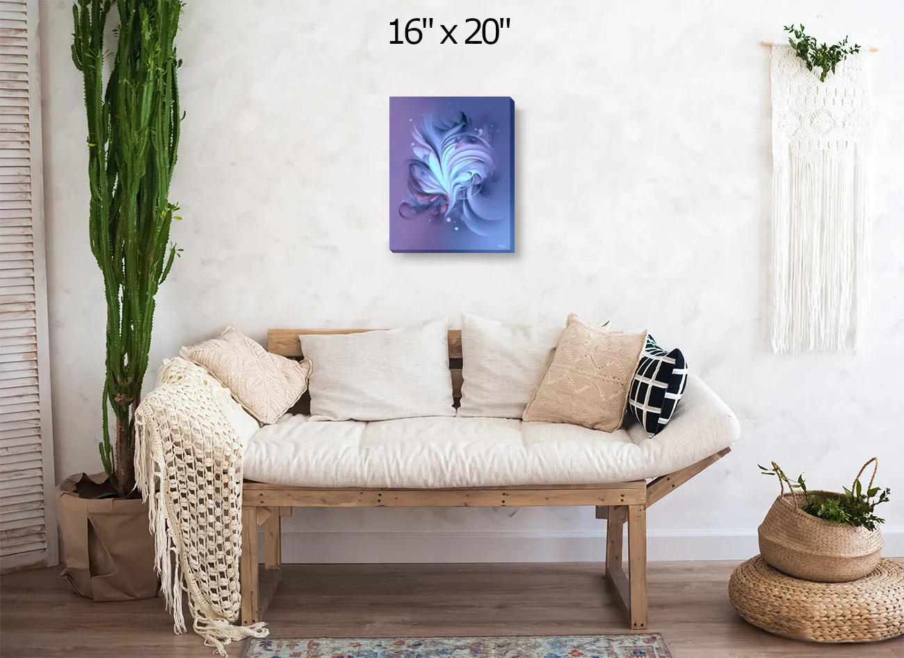 Contemporary Abstract Art Print in Blue Violet with Positive Energy and Symbolism - "Twilight"