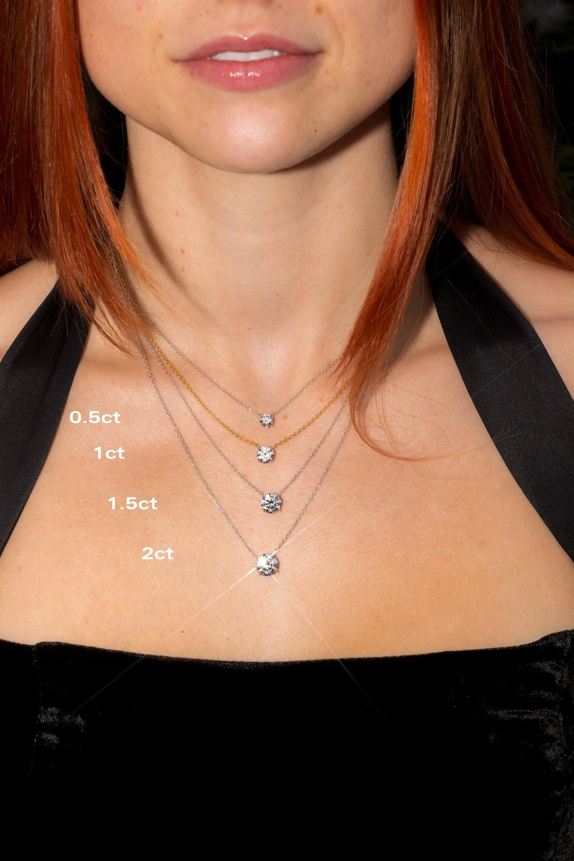 Core Round Solitaire Necklace