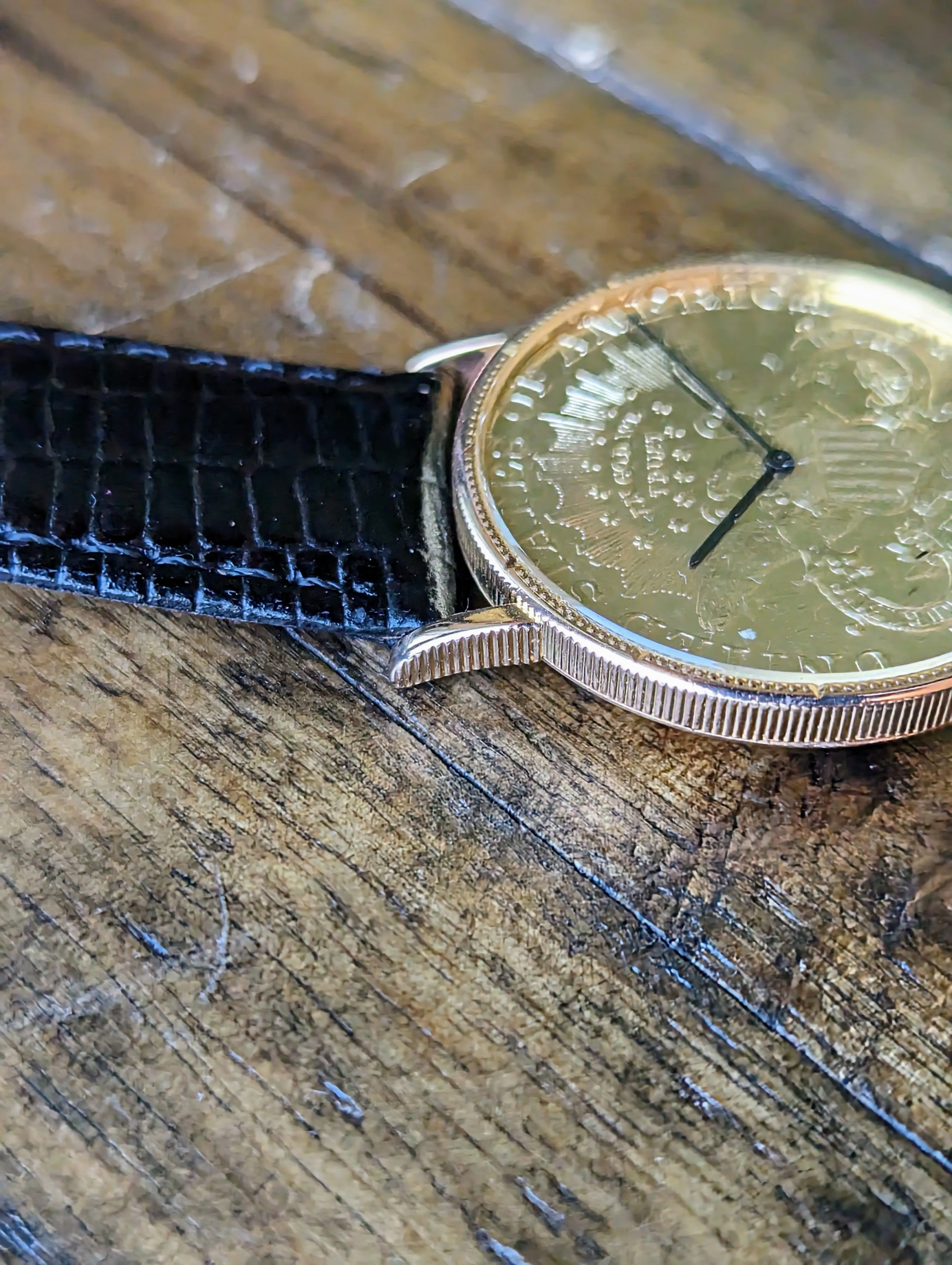 Corum 18kt yellow gold coin mechanical watch