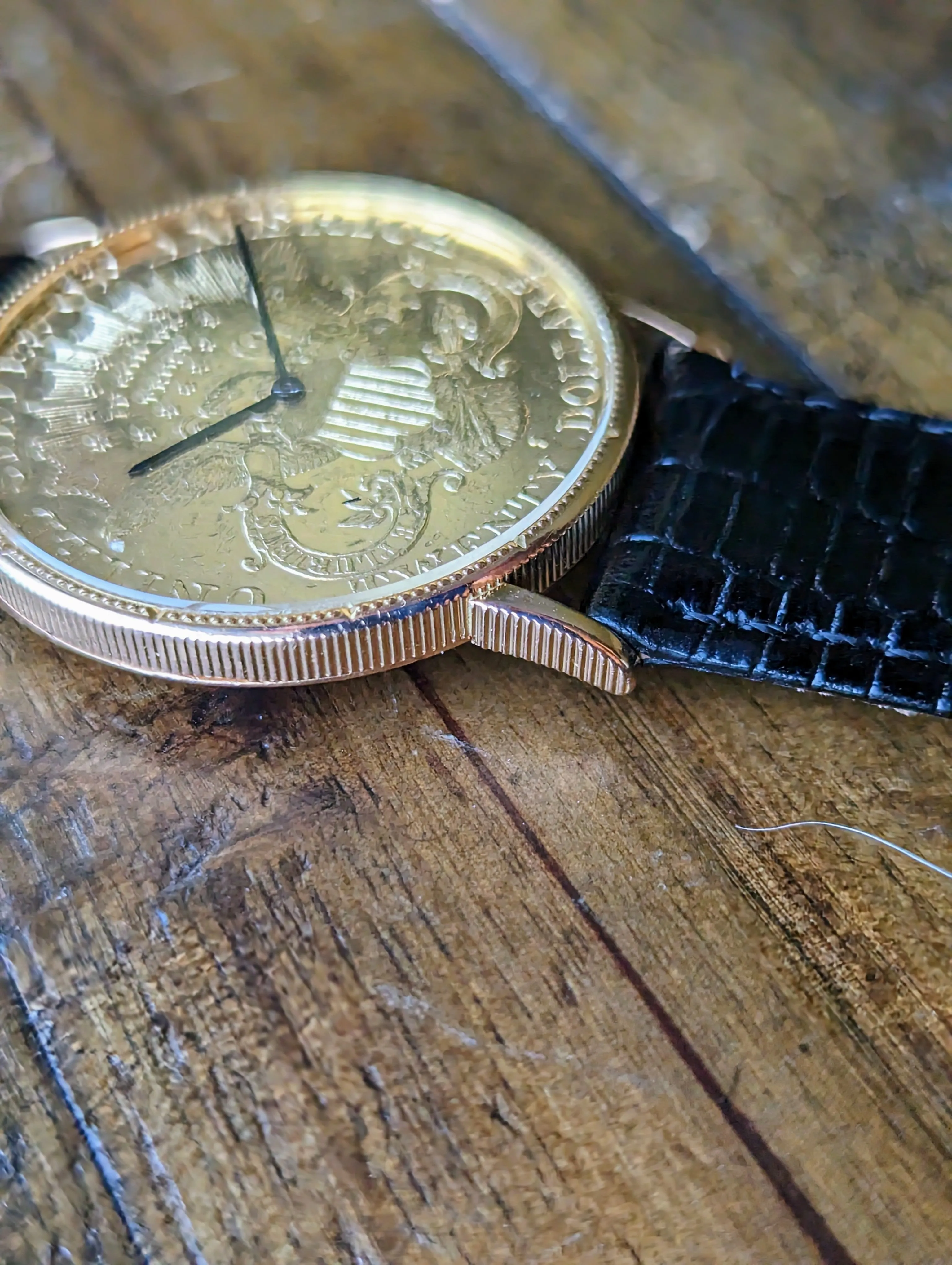 Corum 18kt yellow gold coin mechanical watch