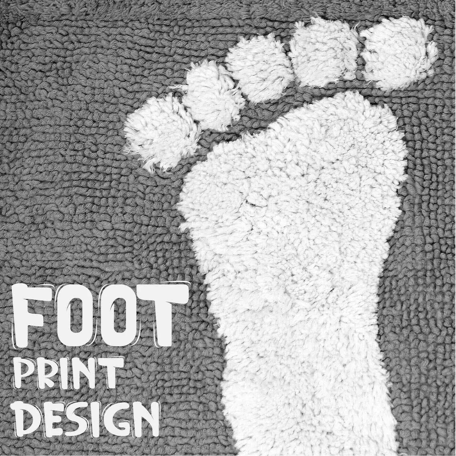 Cotton Bath Mats 2000gsm Non Slip Bathroom Rug with Feet