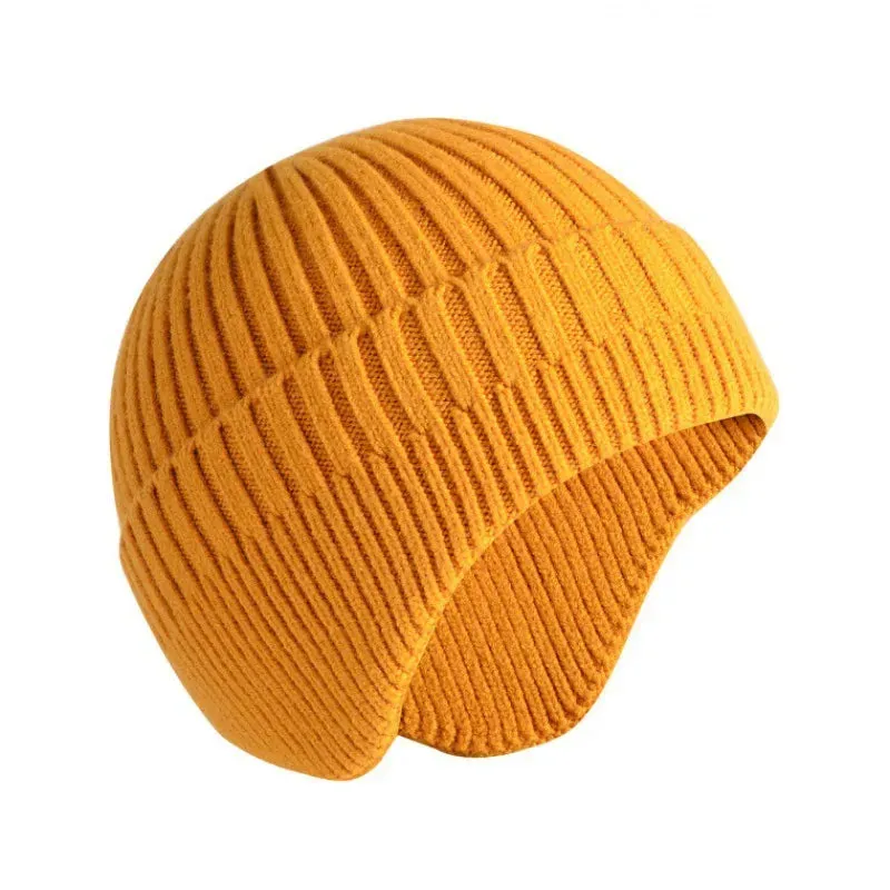 Cozy Knitted Earflap Beanie Cap - Warm Autumn and Winter Hat for Women and Men