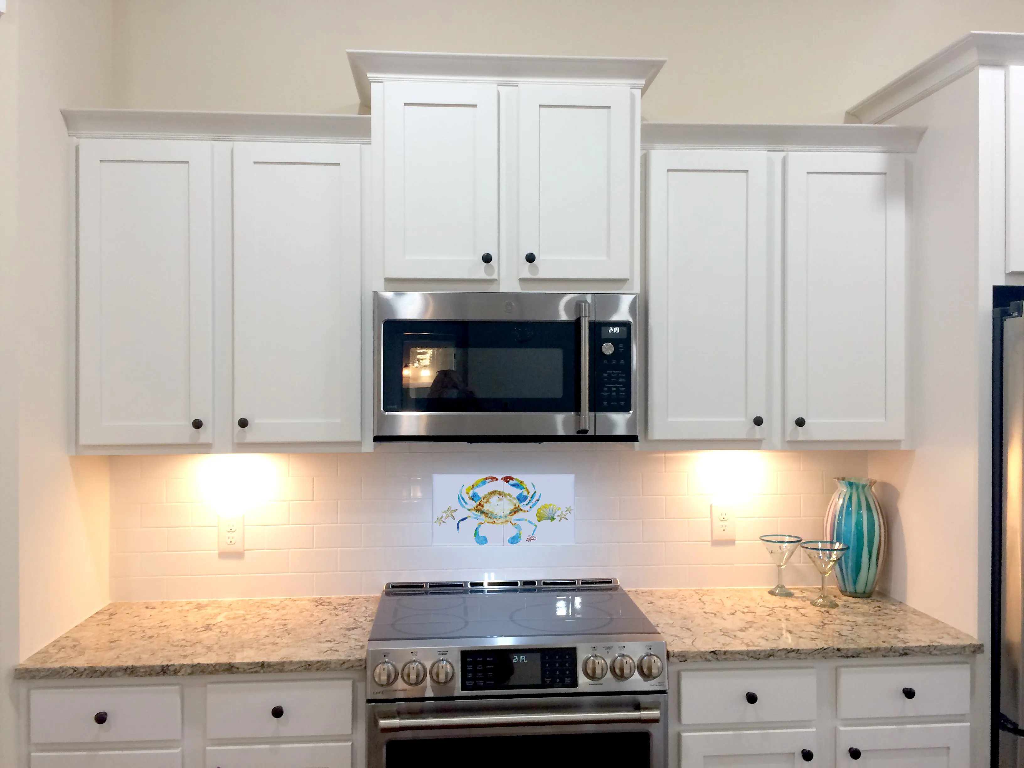 Crab & Shells Tile Mural, High Quality (won't fade), Indoor or Outdoor, Beach Wall Tiles, Backsplash, Shower, Mosaic