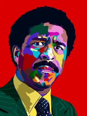 Crazy - Richard Pryor Portrait - Limited Edition Giclee Art Print & Wall Decor - Vakseen Art