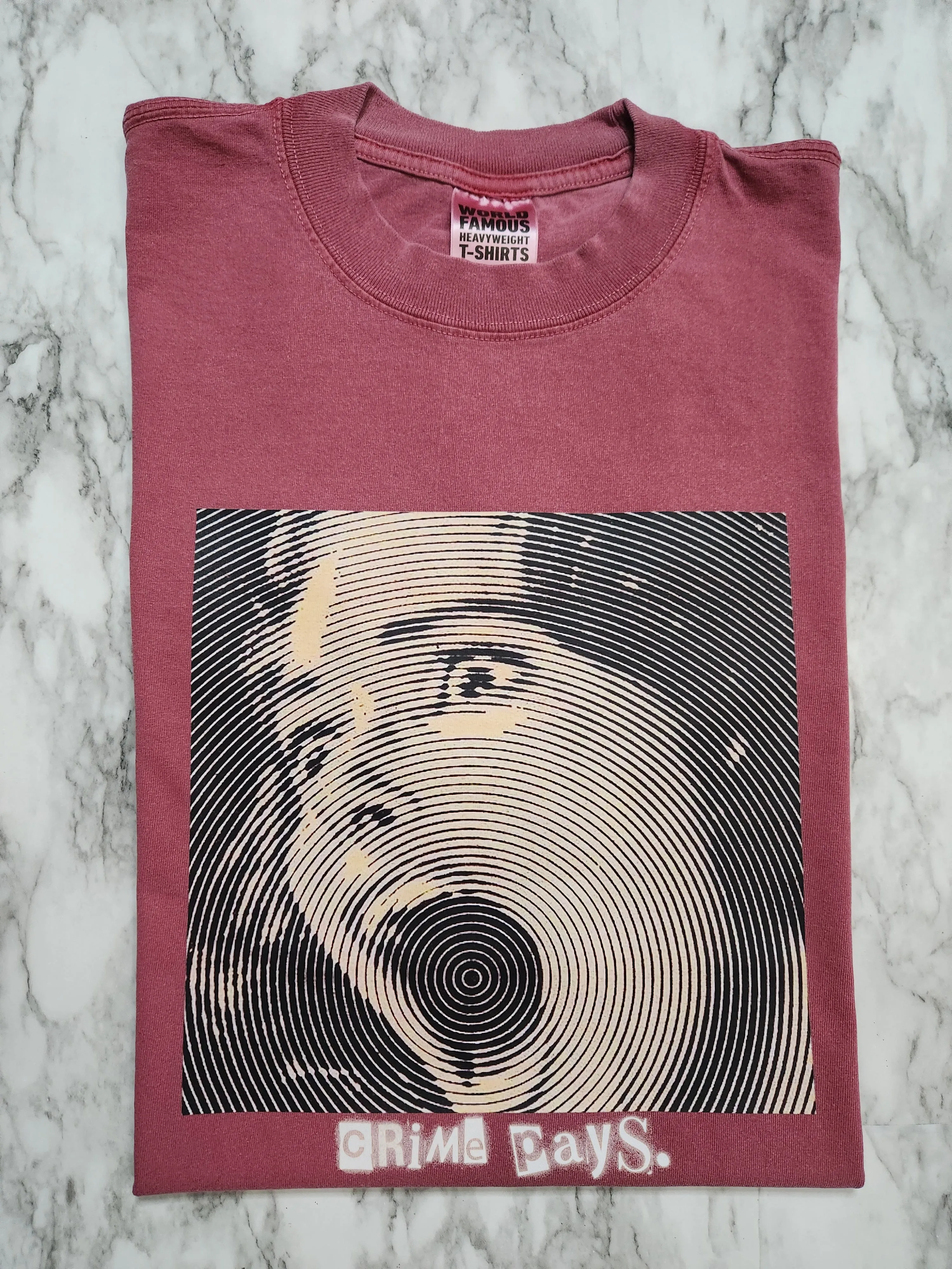 Crime Pays. T-Shirt (Brick)