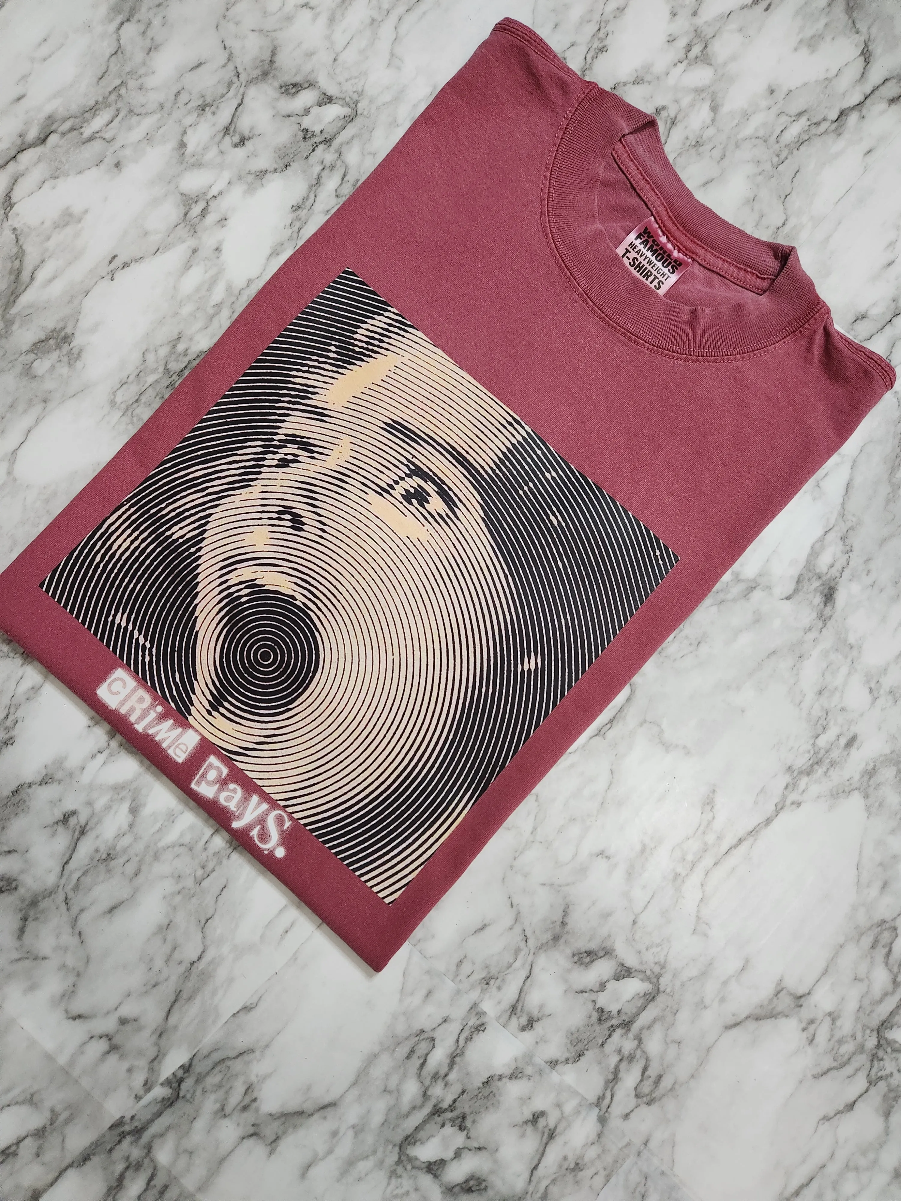 Crime Pays. T-Shirt (Brick)