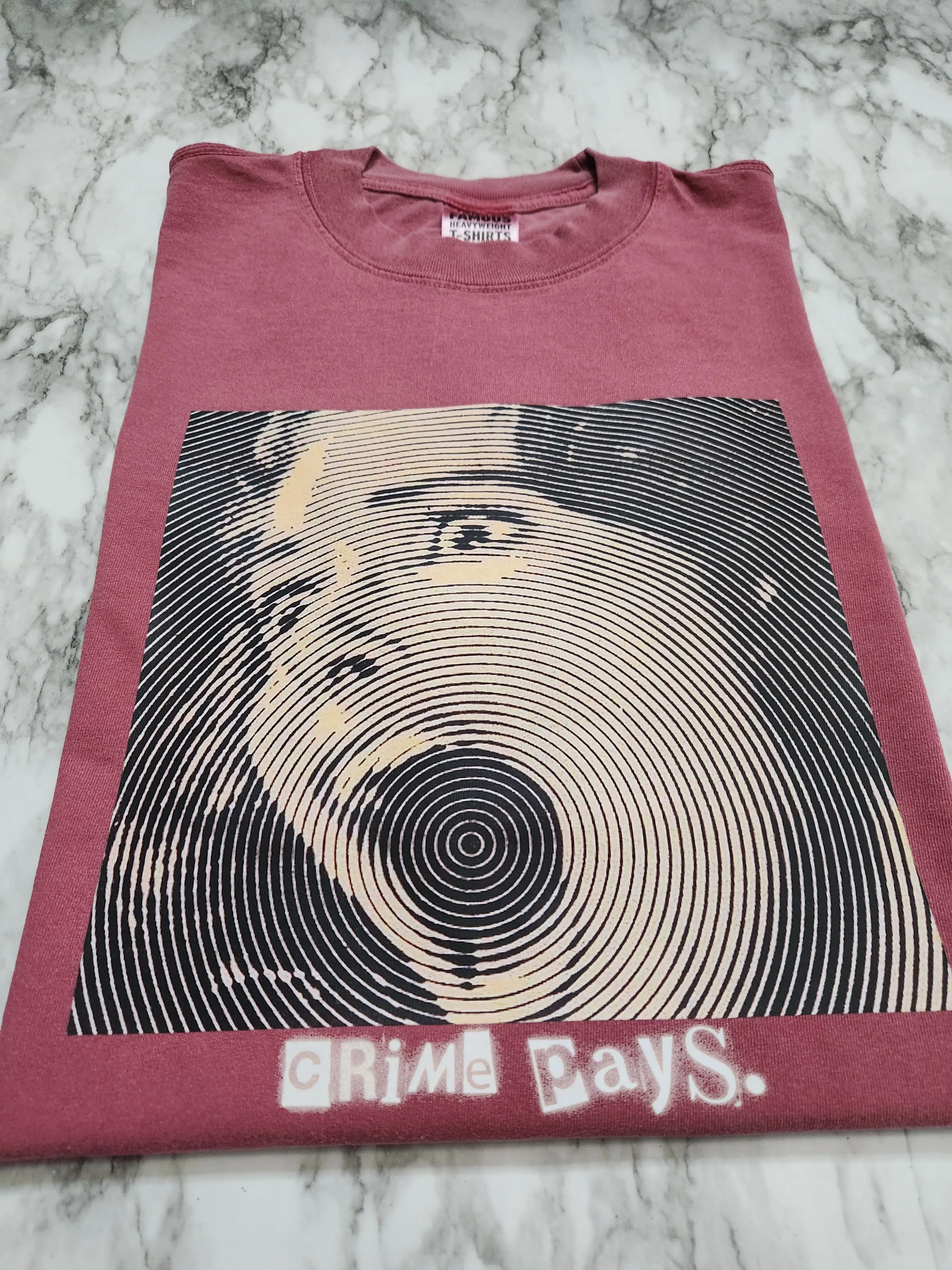 Crime Pays. T-Shirt (Brick)