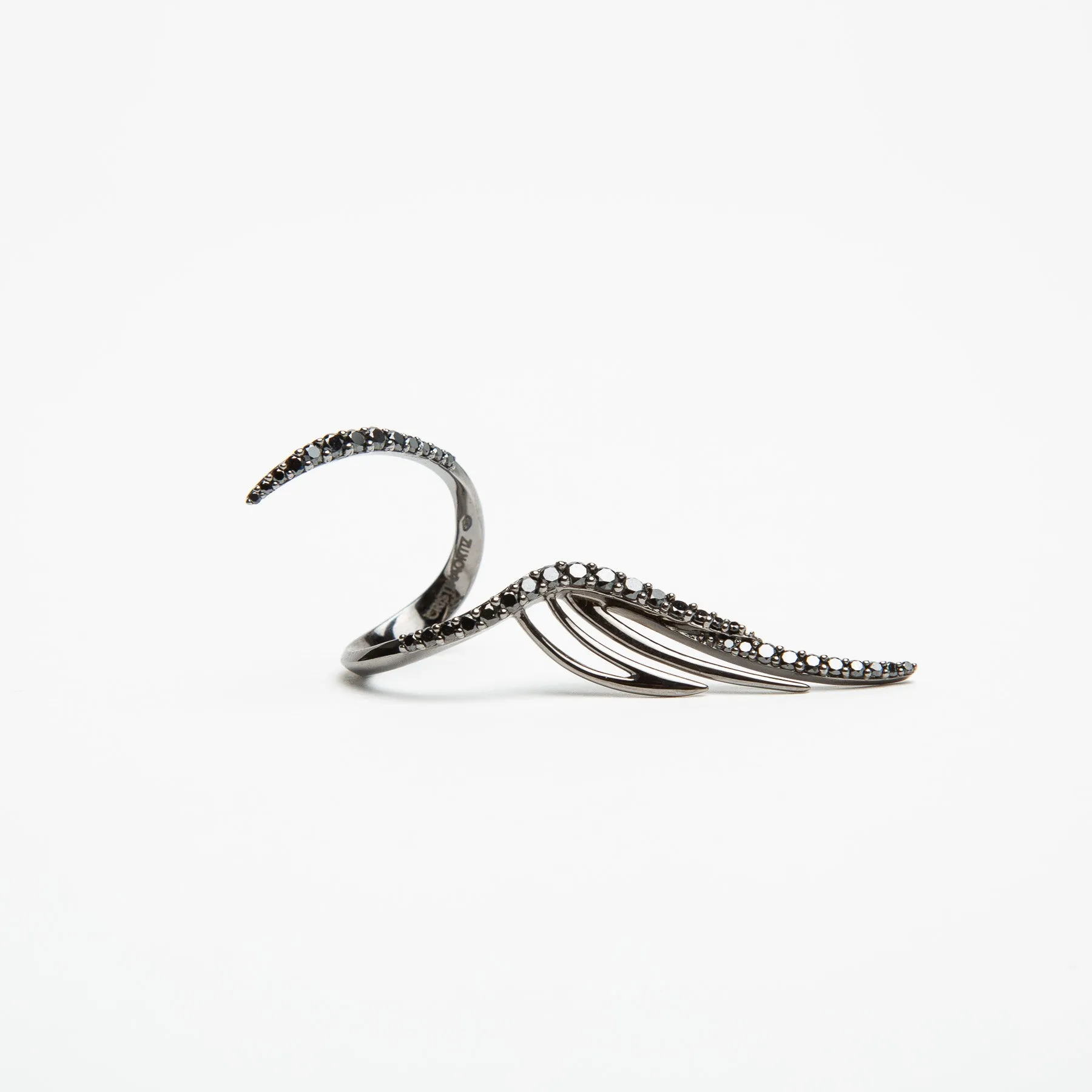 CRISTINA ORTIZ | BLACK DIAMOND WINGED RING
