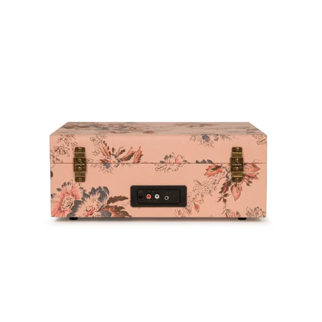 Crosley Voyager Vintage Portable Turntable with Bluetooth Receiver and Built-in Speakers, Floral