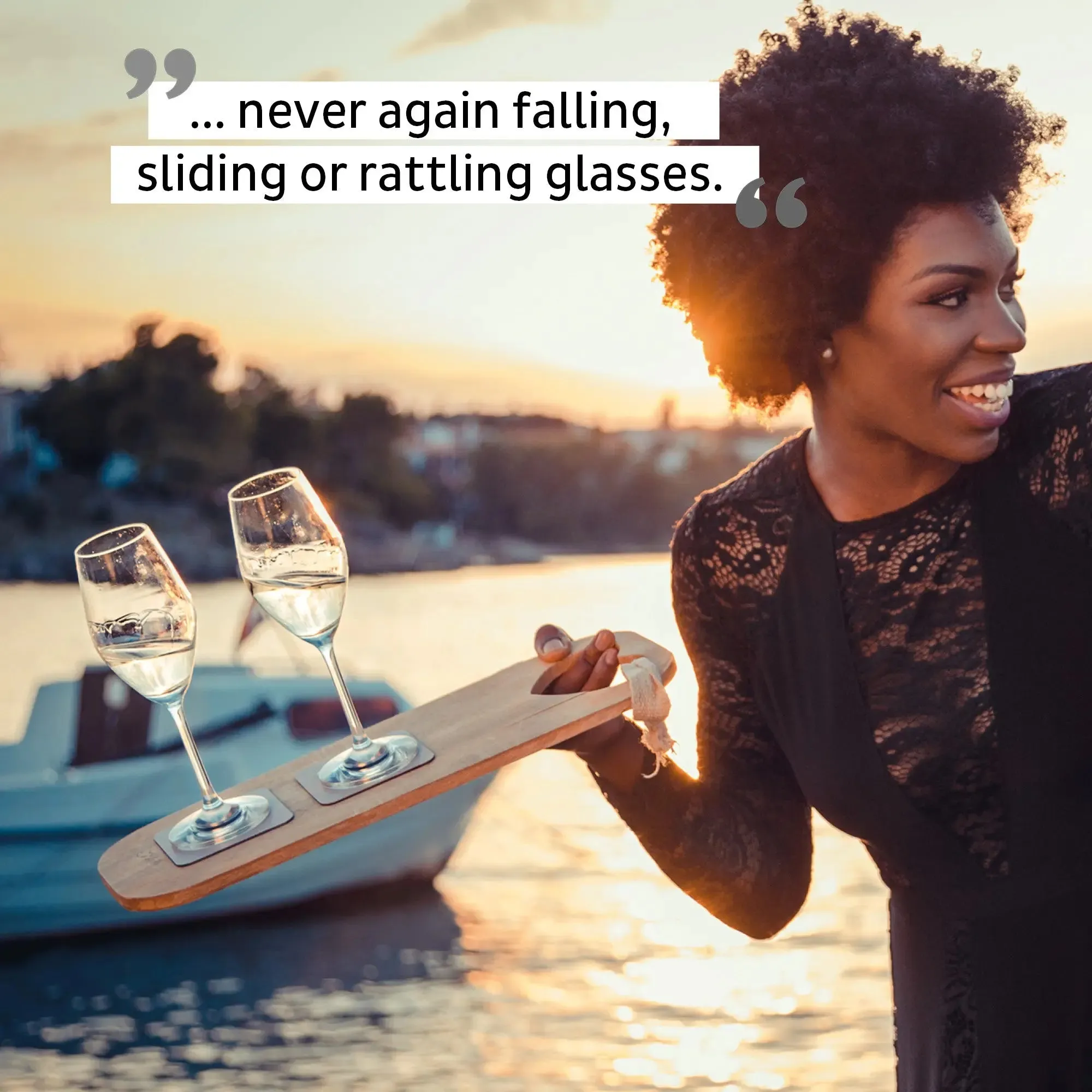 Crystal Magnetic CHAMPAGNE Glass by Silwy