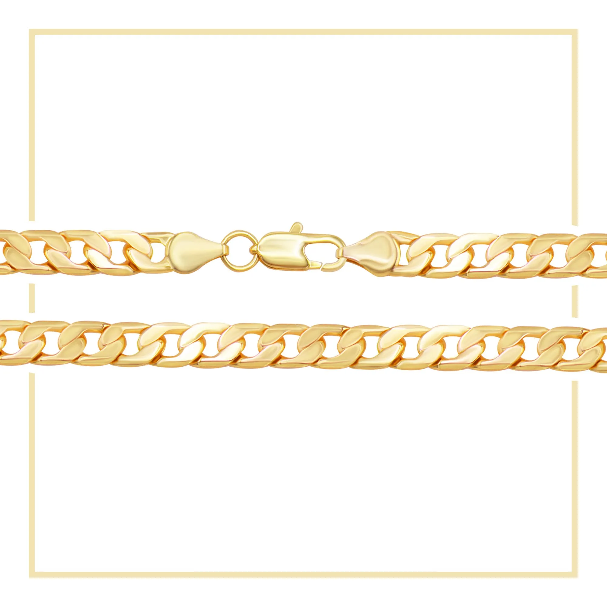 Cuban Link 14K Gold Filled Necklace 24" For Men