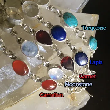 Custom Keepsake and Stone Bracelet - Blood/Breastmilk/Ashes "gem" with choice of 5 stones