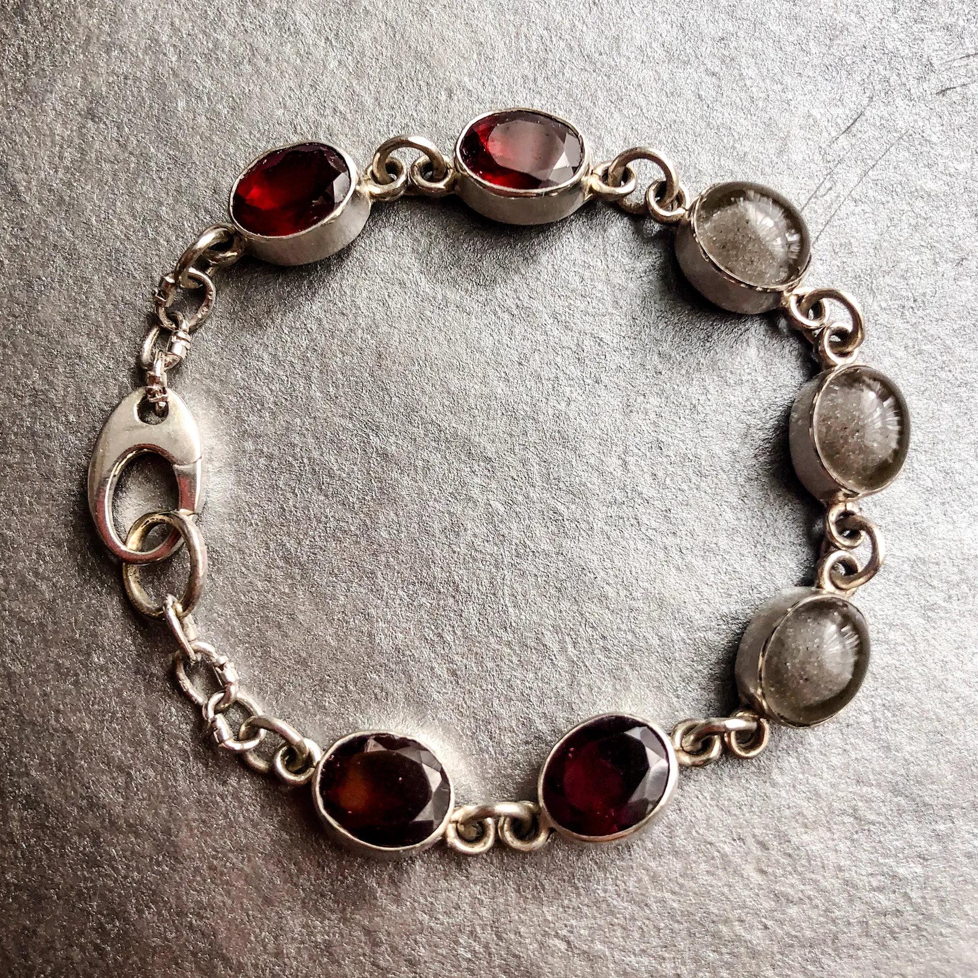 Custom Keepsake and Stone Bracelet - Blood/Breastmilk/Ashes "gem" with choice of 5 stones