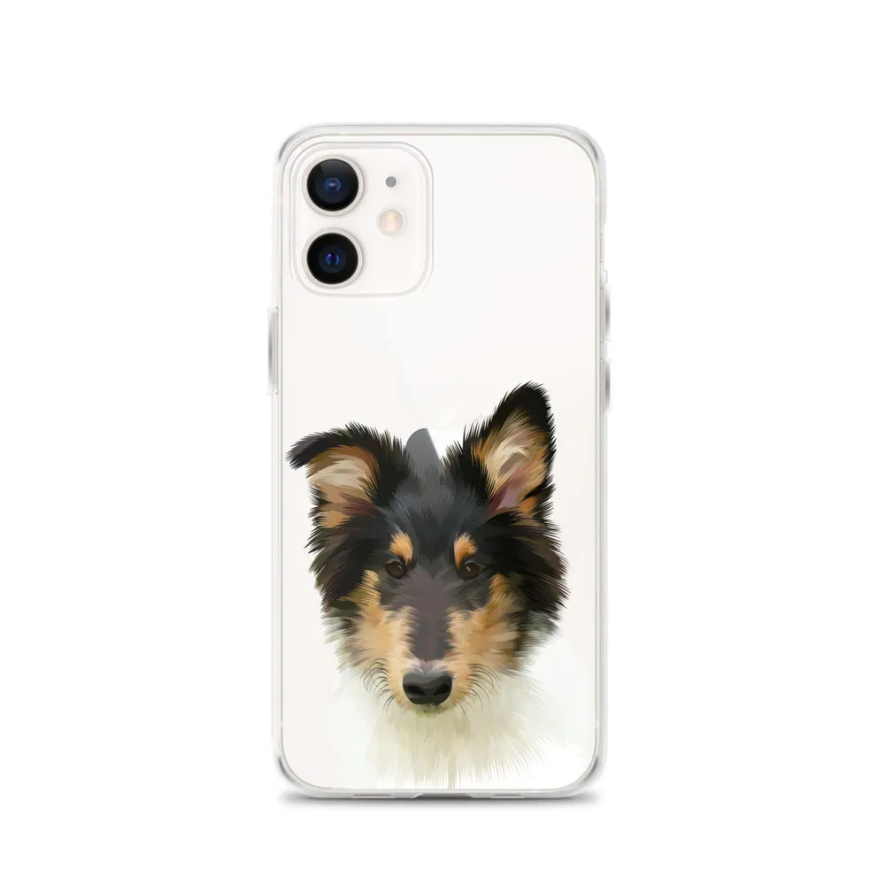 Custom Pet Portrait iPhone Case - Transparent