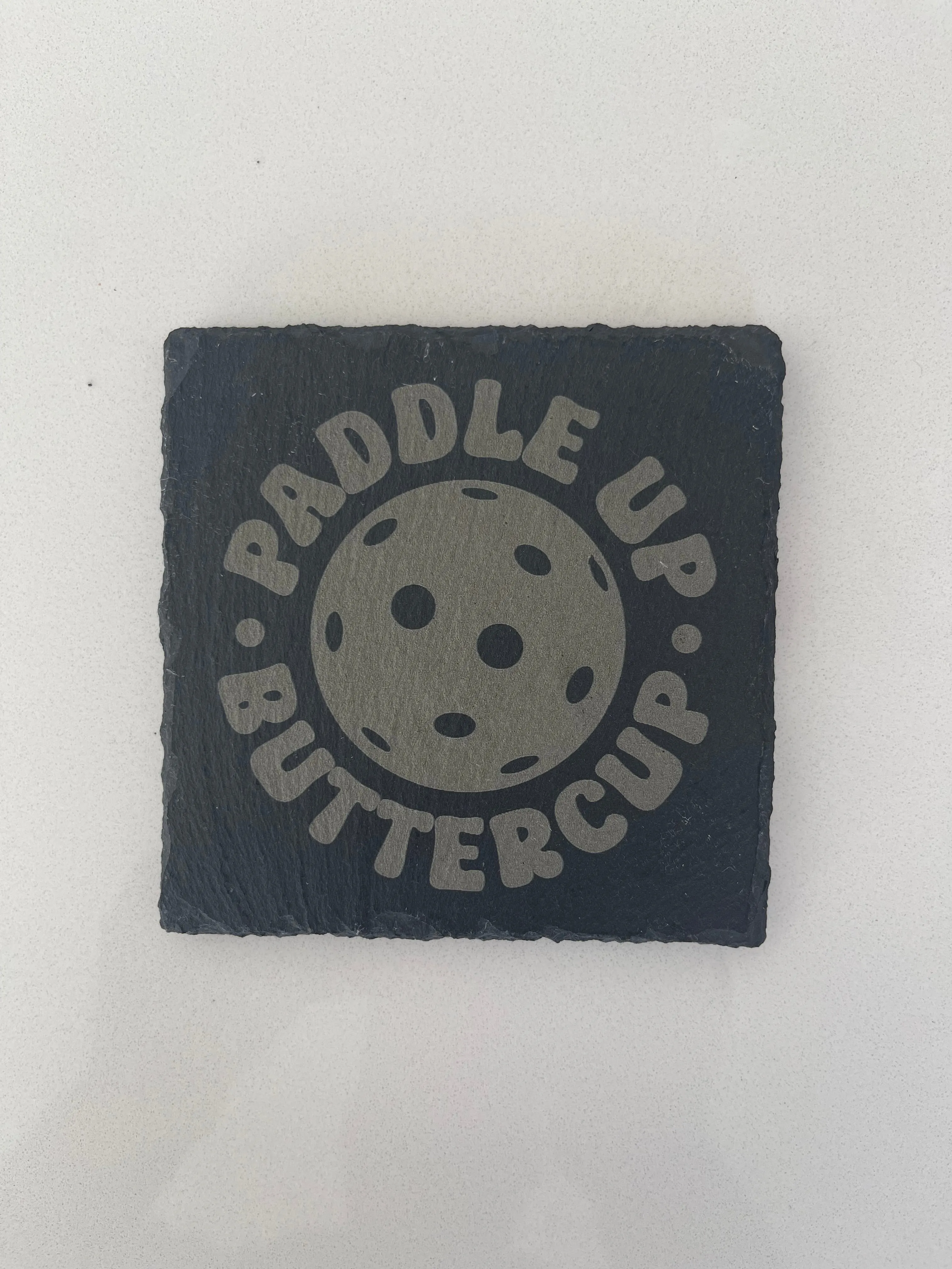 Custom Pickleball Slate Coasters Set of 4