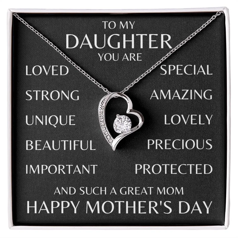 Custom "To" | You Are a Great Mom | Mother's Day Gift | Forever Love Necklace - Customize