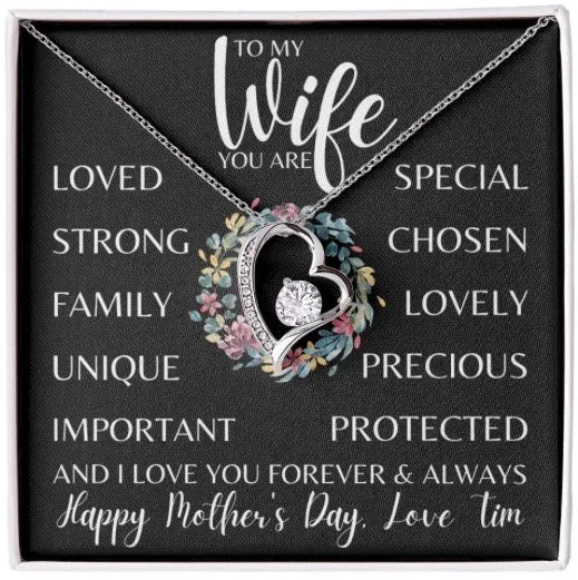 Custom "To" | You Are a Great Mom | Mother's Day Gift | Forever Love Necklace - Customize