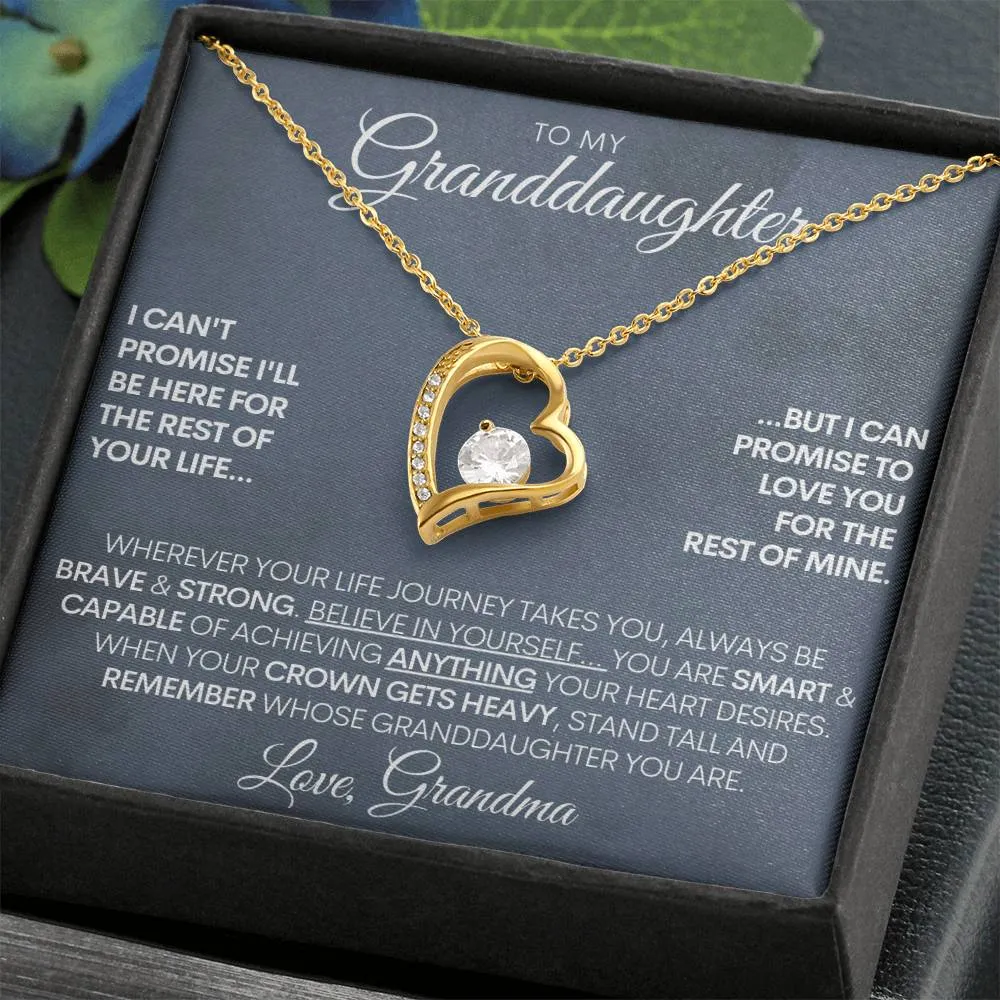 Custom Signature Granddaughter - "Capable of Anything" Beautiful 14k Gold Necklace