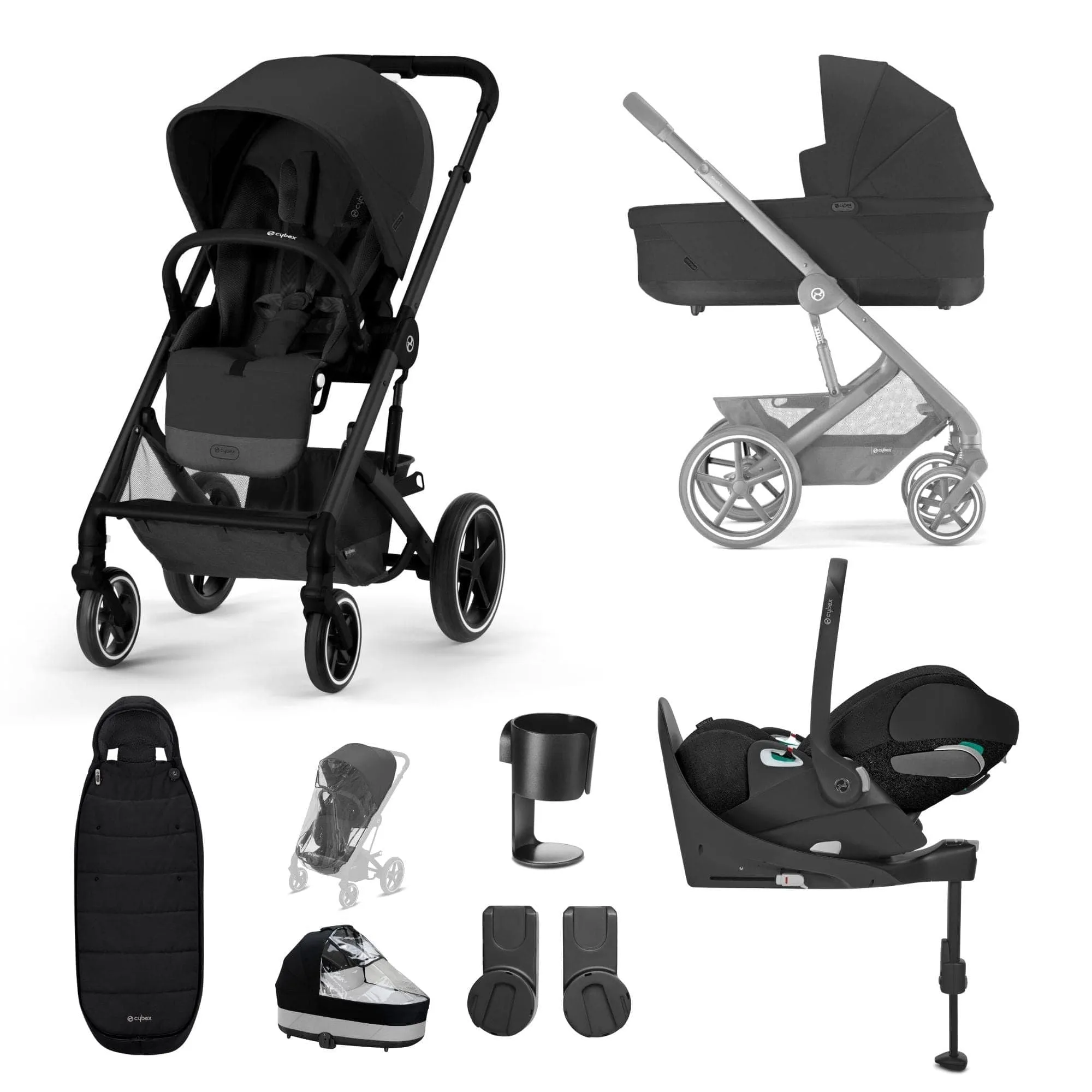 Cybex Balios S Lux  Cloud T Luxury Bundle - Moon Black