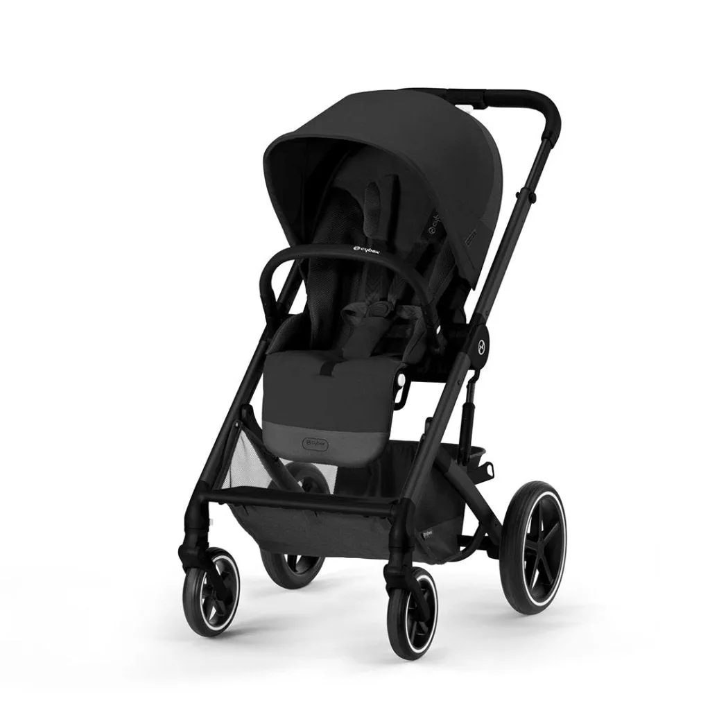 CYBEX BALIOS S Travel System Luxury Bundle with CLOUD T and Gold Footmuff - Moon Black