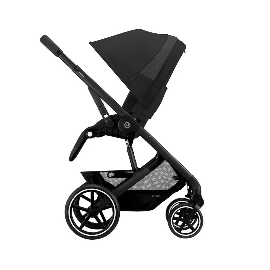 CYBEX BALIOS S Travel System Luxury Bundle with CLOUD T and Gold Footmuff - Moon Black