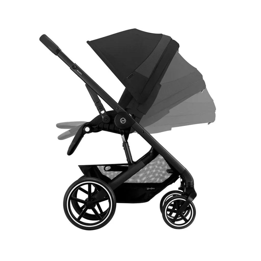 CYBEX BALIOS S Travel System Luxury Bundle with CLOUD T and Gold Footmuff - Moon Black