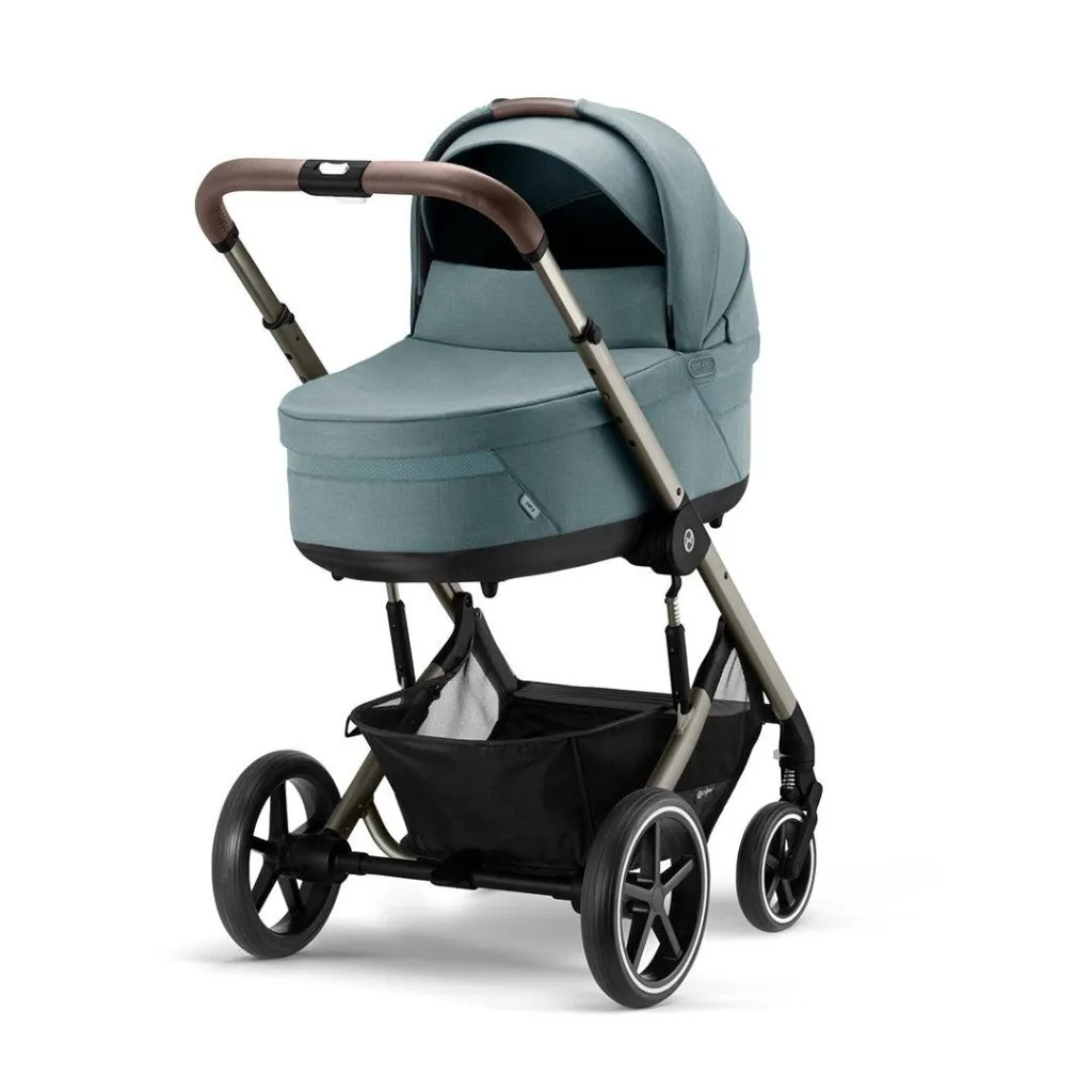 CYBEX BALIOS S Travel System Luxury Bundle with CLOUD T and Gold Footmuff - Sky Blue