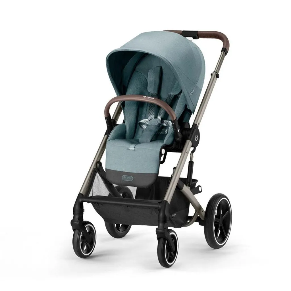 CYBEX BALIOS S Travel System Luxury Bundle with CLOUD T and Gold Footmuff - Sky Blue