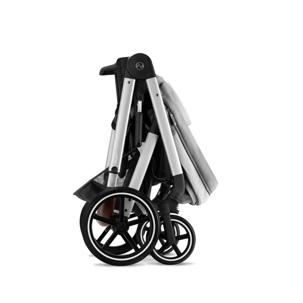CYBEX BALIOS S Travel System Luxury Bundle with CLOUD T and Snogga Footmuff - Lava Grey