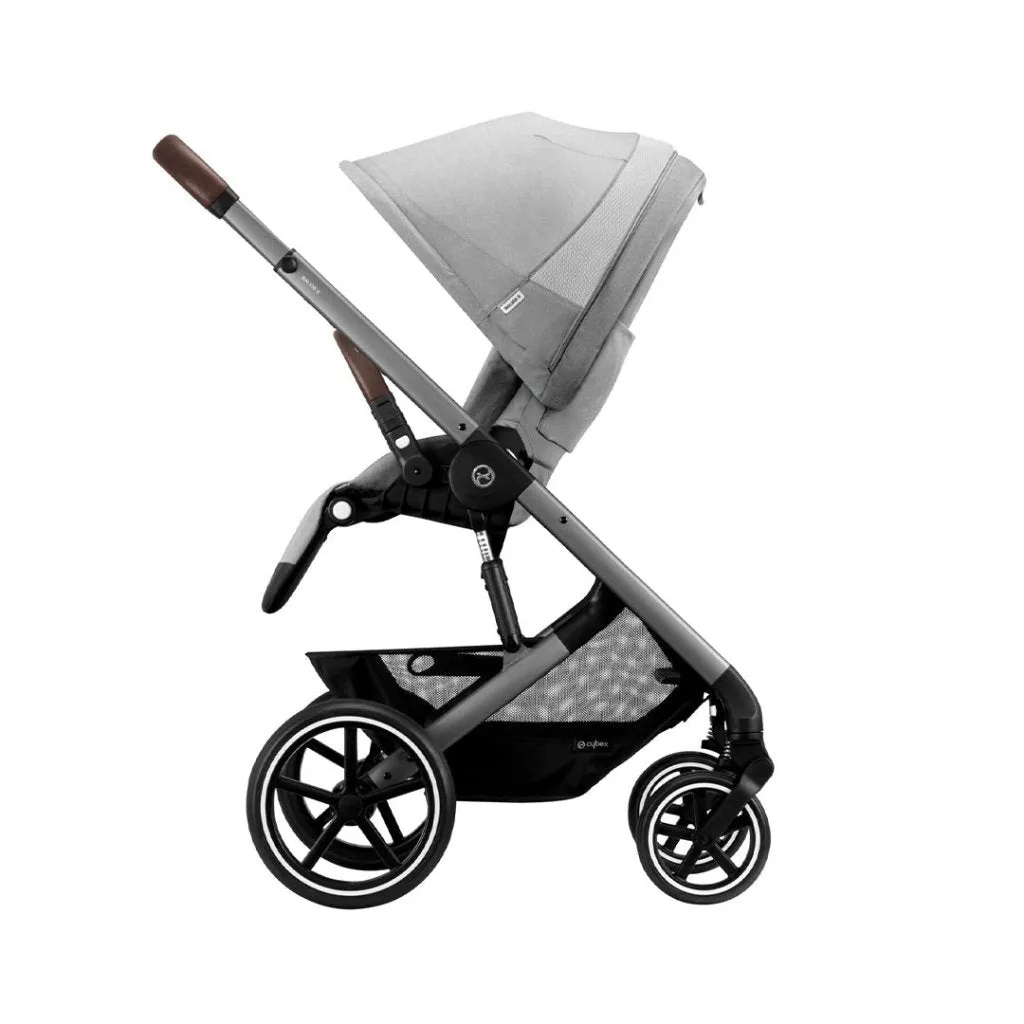 CYBEX BALIOS S Travel System Luxury Bundle with CLOUD T and Snogga Footmuff - Lava Grey