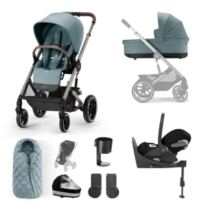 CYBEX BALIOS S Travel System Luxury Bundle with CLOUD T and Snogga - Sky Blue