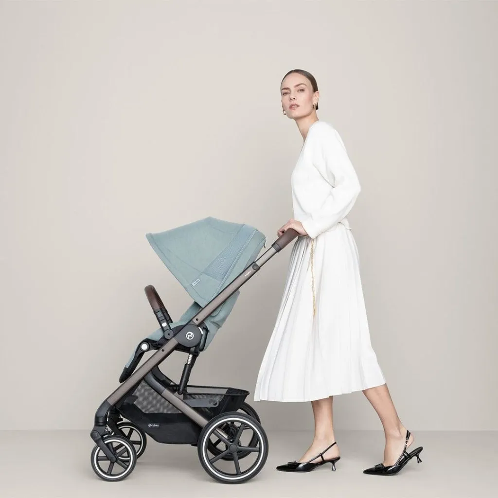 CYBEX BALIOS S Travel System Luxury Bundle with CLOUD T and Snogga - Sky Blue