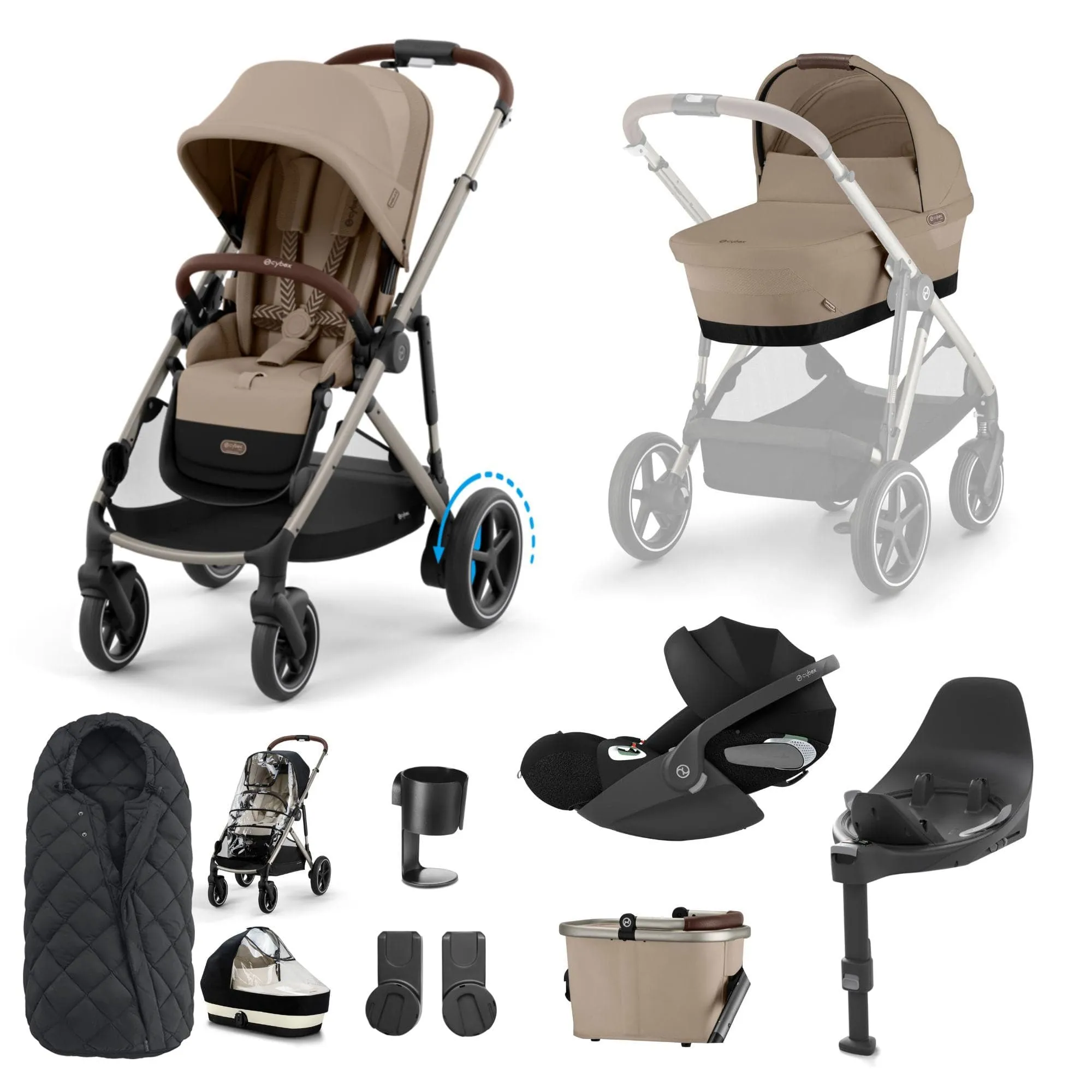 Cybex eGazelle S Luxury Bundle in Almond Beige