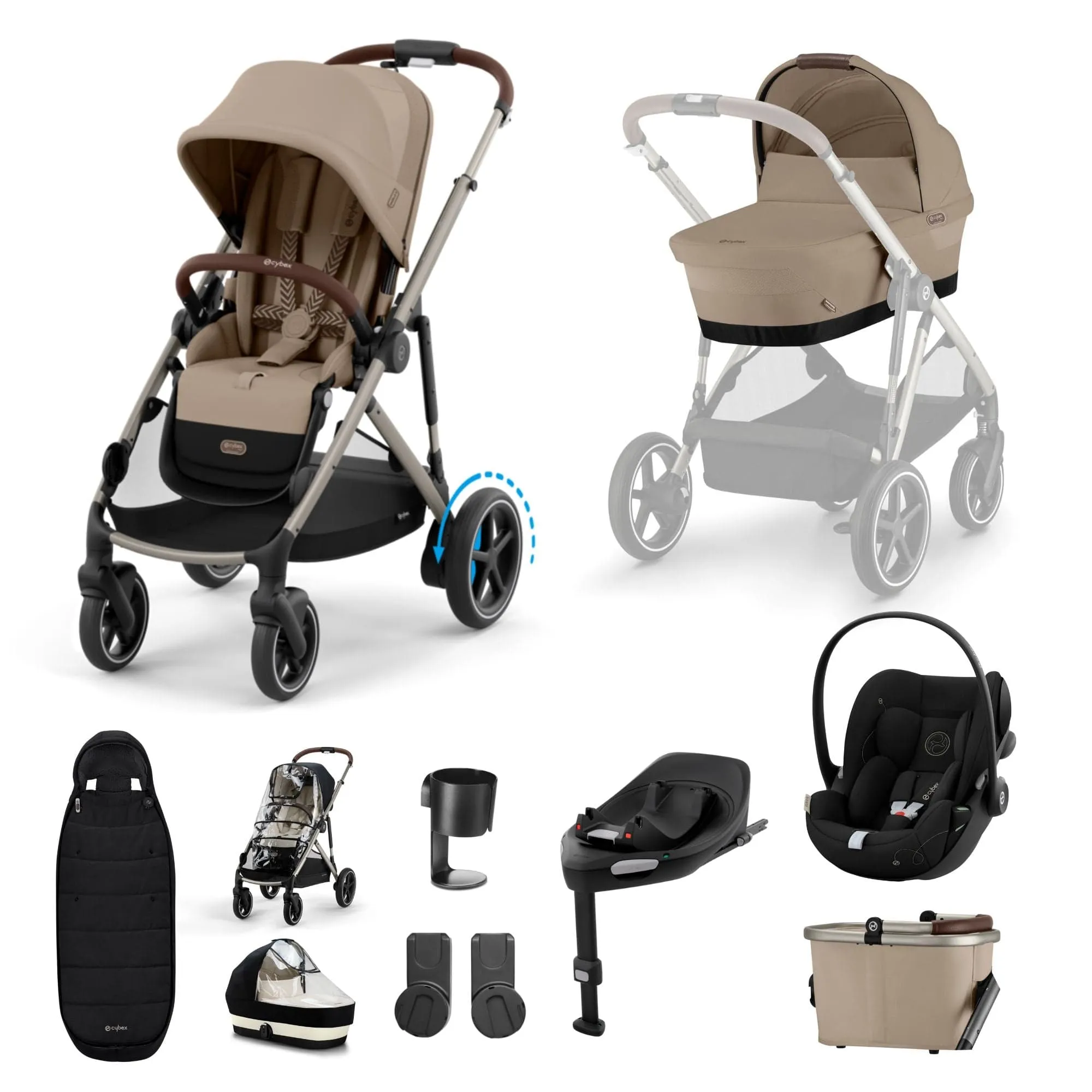 Cybex eGazelle S Luxury Bundle in Almond Beige