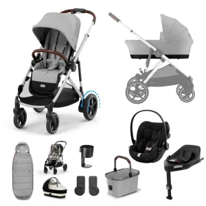 Cybex eGazelle S Luxury Bundle in Stone Grey