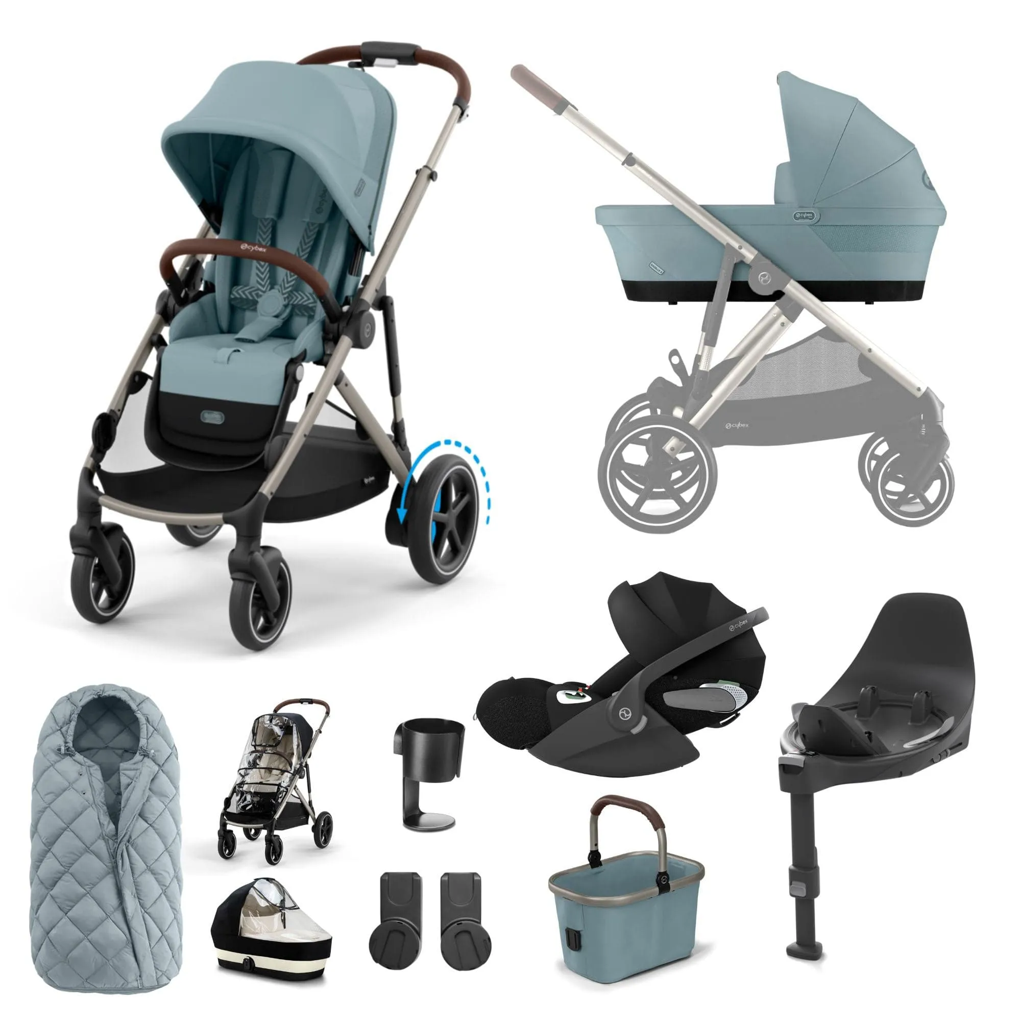 Cybex eGazelle S Luxury Bundle in Stormy Blue