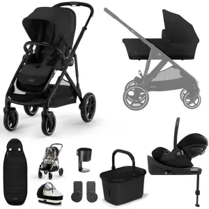 Cybex Gazelle S Luxury Bundle in Black/Moon Black