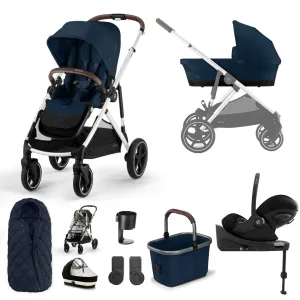 Cybex Gazelle S Luxury Bundle in Silver/Ocean Blue