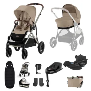 Cybex Gazelle S Luxury Bundle in Taupe/Almond Beige